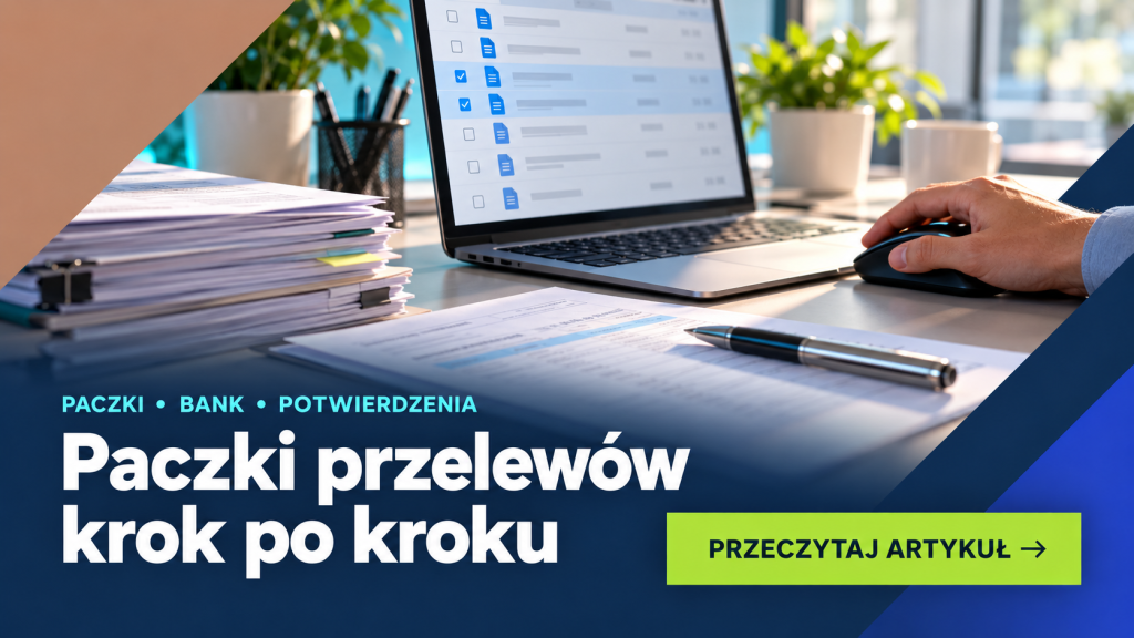 Paczki przelewów krok po kroku — bank i potwierdzenia AON